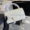 Sac de designer Sac fourre-tout Poignée en peau d'agneau avec ruban Classique matelassé Vérifiez la chaîne en métal Totes Épaule Bandoulière Designer Sacs à main de luxe pour dames