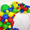 107Pcs lot Circus Carnival Balloons Garland Blue Green Red Yellow Balloons Arch for Kids Baby Shower Birthday Party Decorations X0300n