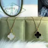 Van Clover Necklace Designer Four Leaf Clover Pendant Necklace Lucky Lightweight Luxury Valentines Day Gift for Girl Friend