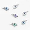 Stud Earrings Fashion Sier Color Angel Feather Wings Cat Eye Glass Devils For Women Party Jewelry Drop Delivery Oti3Z