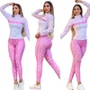 Jas en bodems tweedelige broek outfit dames mode rits sweatshirt en broek sets