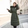 Kobieta Korczyka Down Down Style Długość Kurtka Femeal Coats Womens Wocie wełna wełniana dama Slim Parks Asian Size M-3xl