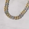 Joyería de moda para hombres y mujeres, cadena de eslabones cubanos de Hip Hop, gargantilla con diamantes, cadena de plata esterlina, collar de cadenas de eslabones cubanos de moissanita