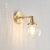 Настенный светильник в скандинавском стиле для спальни, прикроватная тумбочка, латунь, современная гостиная, фон для ванной комнаты, стеклянное зеркало в форме тыквы