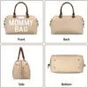 Mama Tote Bag Maternity Diaper Mommy Large Capacity Bag Women Nappy Organizer barnvagn Baby Care Travel Ryggsäck Mamma gåvor 240130