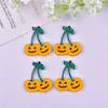 チャーム10pcs/パックトレンディなハロウィーンパンプキンアクリルイヤリングネックレスペンダントジュエリーメイキングクラフトDIY