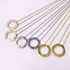 Hanger Sieraden Ketting vrouwelijk klassiek cirkelvorm Titanium Mode aurum Zilver Rose Goud trend veelzijdig koppel met box305R