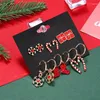 Stud Earrings Christmas For Women Tree Snowman Snowflake Elk Set Santa Claus Gifts Fashion Jewelry