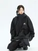 Женские куртки QWEEK Y2K Зеленая ветровка Женская куртка в стиле хип-хоп Techwear Черное водонепроницаемое пальто Oversize Harajuku Street Boyfriend Red