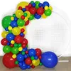 107 Pz / lotto Circo Carnevale Palloncini Ghirlanda Blu Verde Rosso Giallo Palloncini Arco per Bambini Baby Shower Decorazioni per feste di compleanno X0308P