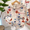 Clothing Sets Kids Clothes Korean Brand 2024 Spring Toddler Boys Sweatshirt Cartoon Pants Baby Girl Outfit Set Cute Tops Children Outwear