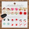 Boucles d'oreilles pendantes DAXI 6 pièces-ensemble de boucles d'oreilles de Collection de noël ensemble de boucles d'oreilles de dessin animé simple goutte d'élan arbre du père noël bijoux féminins