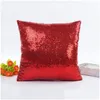 Coussin / oreiller décoratif 14 couleurs paillettes paillettes taie d'oreiller couleur unie coussin maison voiture confortable décor taille ER taie d'oreiller Dro Dhbc3