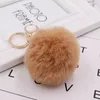 Porte-clés en boule de poils de lapin, Imitation loutre, à la mode, pendentif de sac pour femmes, en peluche, voiture, vente en gros, automne et hiver