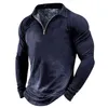 Camisetas para Hombre Camiseta De manga larga moda Casual Color sólido a juego temperamento De alta calidad Ropa De Hombre