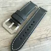 Horlogebanden Lederen Band Strap 20mm 22mm 24mm 26mm Mannen Dikke Horlogebanden Armband Riem met Metalen Gesp Voor Panerai