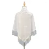 Foulards d'été fleurs respirant dentelle triangle écharpe extérieure protection solaire classique polyester frange style de mode châle dame R101