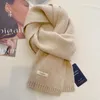 Sciarpa Collo caldo tinta unita Pura lana Coppie senior per uomo e donna Lavorazione a maglia nuova sciarpa versatile per coppie