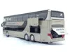 Sale High quality 1 32 alloy pull back bus modelhigh imitation Double sightseeing busflash toy vehicle 240129