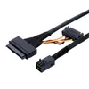 Компьютерные кабели Mini SAS SFF8643 U.2 до SFF8639 с 15-контактным разъемом питания PCIe 4,0 HDD, сверхскоростной кабель для передачи данных для 2,5-дюймового NVMe SSD 50 см, 75 см, 100 см