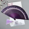 Dekorativa figurer Kinesisk stil Handfläkt med Tassel Pendant Lightweight Pography Props Retro Folding Fake Silk Arti