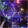 LED -strängar Bobo Ball Wave Line String Balloon Light With Battery for Christmas Halloween Wedding Party Home Decoration Circar Drop DH07Z