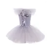 Vestidos de garotas Joker Pennywise Girls Tutu Dress Kids Kids cinza Creepy Clown Fantas -figurin