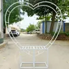 Decorative Flowers 200M White Yellow Iron Love Arch Stand Wedding Background Stage Display Event Floral Decoration Props Heart-Shaped Frame