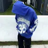 디자이너 Hellstar Hoodie Men 그래픽 티 셔츠 풀오버 문자 인쇄 포켓 남성 탑 남성 여성 후드 gtrg와 함께 긴 소매 점퍼 인쇄 긴 소매 점퍼