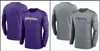 Minnesota''Vikings''men Heather Grey Sideline Team Velocity Performance Long Sleeve T-shirt