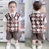 衣類セット幼児のベビー服の兄弟と姉妹マッチする服装サマーカレッジスタイルの男の子シャツショーツスーツガールズブラウススカートセットセット