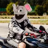 Hełm motocyklowy okładka kasku w kształcie słonia miękki wzrost jazdy zabawni mężczyźni i kobiety pluszowe motocyklowe zabawne zabawne