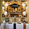 Party Decoration Congratulation Grads Decorations Class Of 2024 Graduation Decor Banner Bachelor's Cap Door Curtain Glasses Grad Supplies