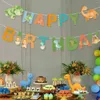 Party Decoration Dinosaur Happy Birthday Paper Banner Decorations for Boys Kids Dino Theme Garland Flag Supplies