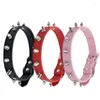 Dog Collars Leather Cat Collar Spiked Studded Puppy Pet For Small Medium Large Dogs Rivets Anti-Bite Products