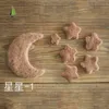 urodzony Pography Redphade Wool Feil Star Moon DIY Baby Biżuteria Domowa imprezę domową 5pcsset 240127