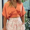 Women's Two Piece Pants Women Sets Sexy Vintage Mid Sleeve Shirt Elgant Floral Print Wide Leg Pant High Streetwear Outfits 2024 Fall Suits