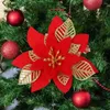 Decorações de Natal Acessórios para árvores Flores Ornamentos florais brilhantes 12 DIY brilhante para o Natal