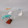 16 cm/20 cm metalowy metal Japan Ana Airbus A380 Cartoon Sea Turtle Airlines Diecast Airplane Model samolot Green Orange Blue 240131