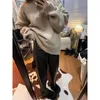 Damesbroek Syiwidii Fluwelen Dames Herfst Winter 2024 Vintage Hoge Taille Kunstleer Zwart Casual Volledige Lengte Wijde Pijpen