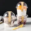 Wegwerp Kopjes Rietjes 100 Stuks Mini Pudding Jelly Mousse Ijs Cup Voorgerecht Kom Voor Thuis Dessert Winkel Voedsel container