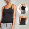 Women's Tanks Sexy Tank Undershirt With Built-in Bra Stretchy Tight Underwear No Steel Ring Corset Sling Sleeveless Yoga Sports Casual