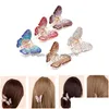 Haarspangen Haarspangen Mädchen Frauen Haarspangen Mode Schmetterling Klaue Kristall Strass Haarspange Klemme Haarnadel 40Jf Clips Barrettes298 Dh2Zm