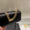 designer Shoulder bag chain strap handbag Plaid purses Double letter solid buckle pattern Women's Evening Bags totes