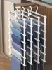 Wardrobe Trouser Necktie Rack Storage Aluminium Organizer for Towel Sheet Folding No Crease Pants 468 Layers Home 240125