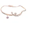 Bracciale Swarovski Braccialetti di design da donna di qualità originale Braccialetti con ciondoli Notte stellata Bracciale con miele Elemento Crystal Moon Bracciale da donna