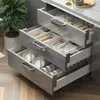 Organisateur de rangement de cuisine, boîte à tiroirs, support de séparation de couverts, baguettes fourchette cuillère armoire diviseur de bureau conteneur