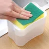 Liquid Soap Dispenser Portable Set Kitchen Detergent Press Box With Sponge Hand Dispensing Tools