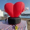 Partihandel söt 5m 16,4ft uppblåsbar hjärttecknad film med svart bas för alla hjärtans dag/festdekoration