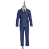 Barns bröllopsvärd Performance Party Dress Suit Set Autumn Winter Boys Plaid Blazer Vest Pants Clothes Childr Formal Costume 240119